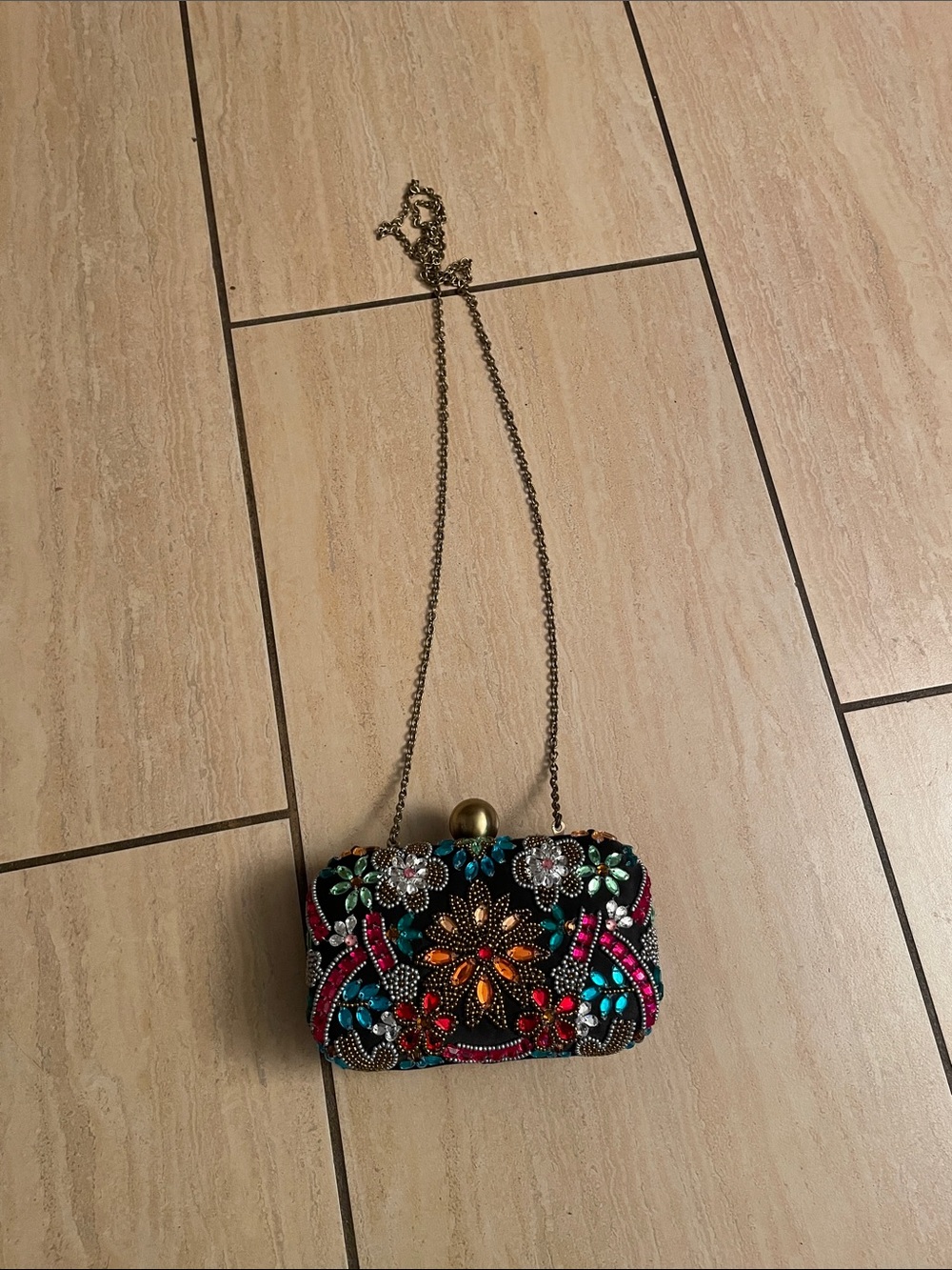 Santi Beaded, Jewelled Cluth/ Purse